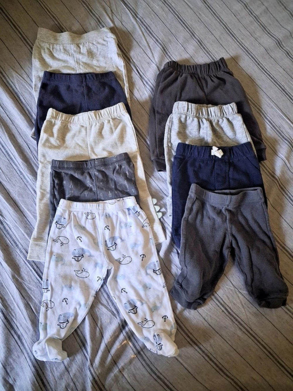 6-9m Baby Pants Lot 9 Pieces